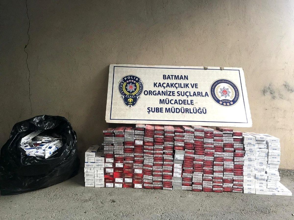 Batman\'da 3 bin 500 paket kaçak sigara ele geçirildi