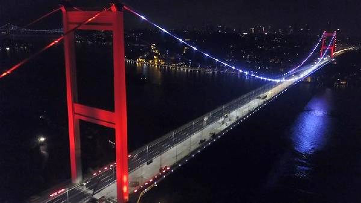 FSM\'deki çalışmalar gece havadan görüntülendi