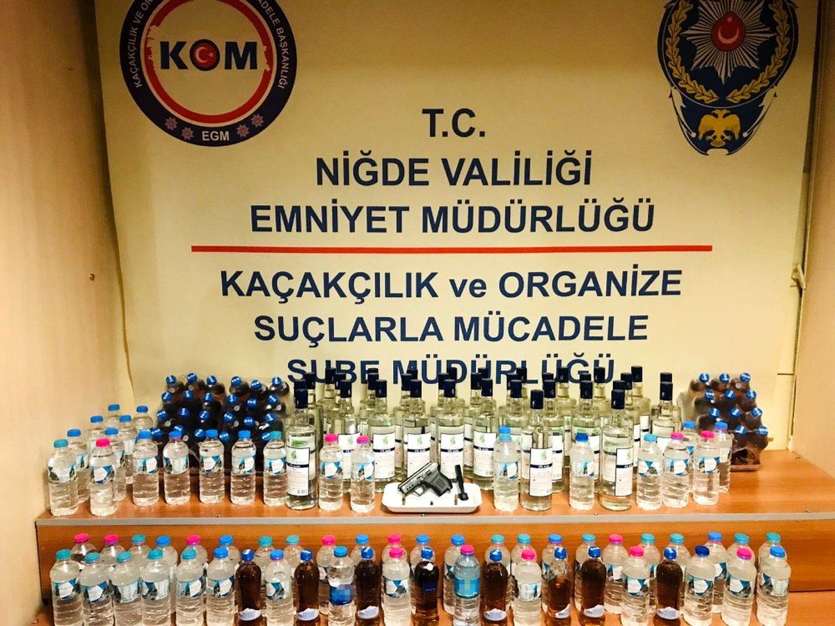 Niğde polisinden sahte alkol operasyonu