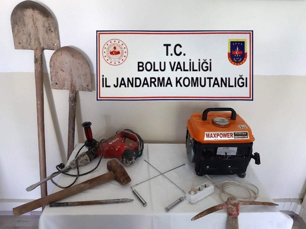 Bolu\'da kaçak kazı operasyonu: 6 gözaltı