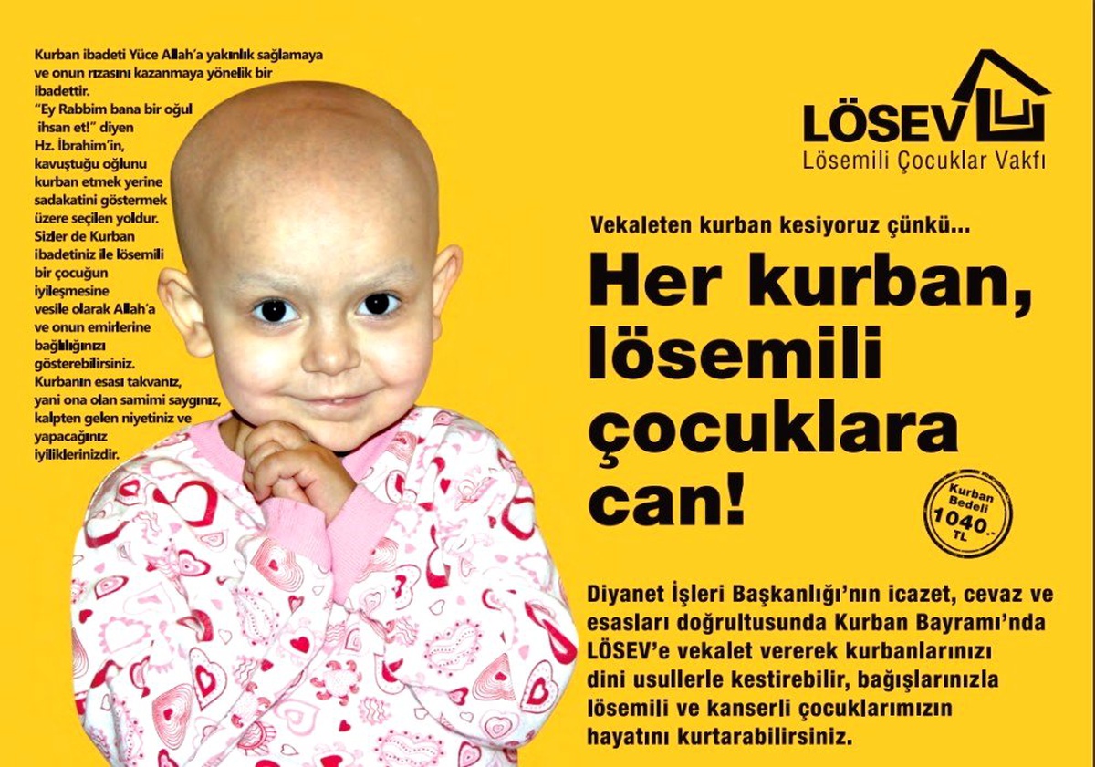 LÖSEV, vekaleten kurban bağışı bekliyor