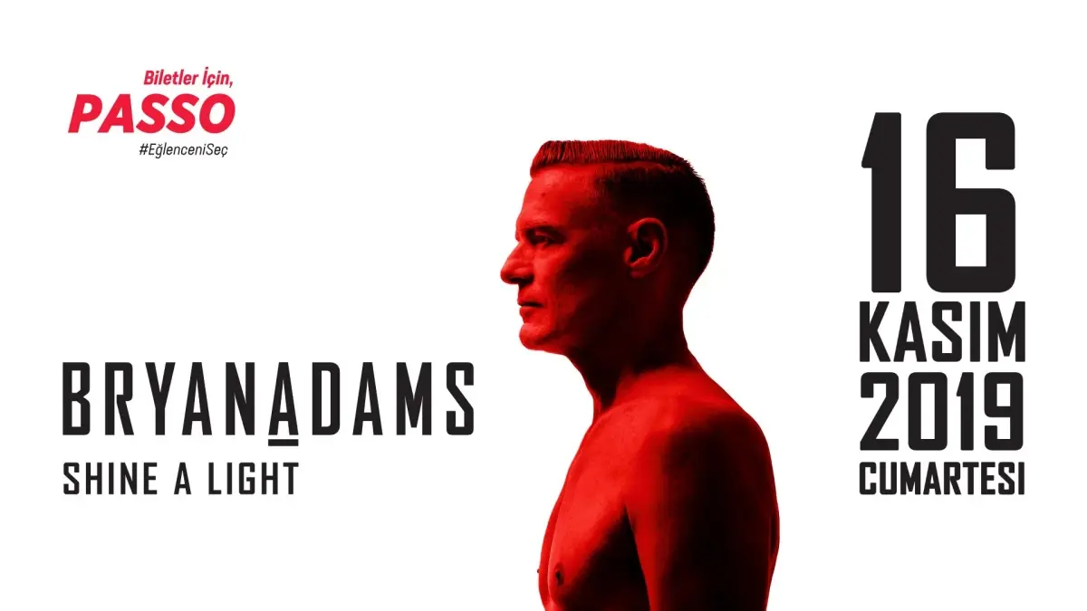 Bryan Adams İstanbul Türkiye Konseri 16 Kasım Cumartesi Günü Ülker Sports Arena\'da