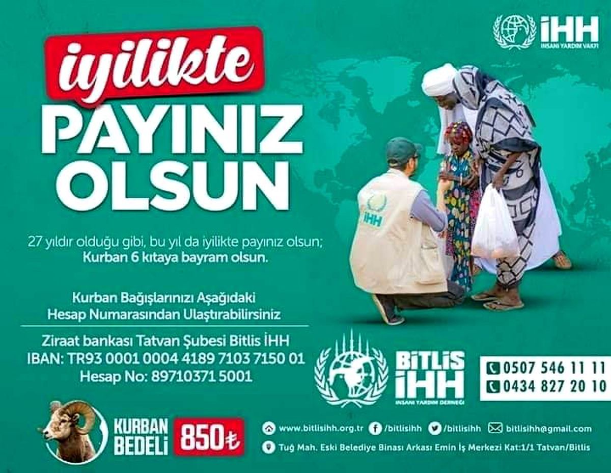 Bitlis İHH\'dan "kurban bağışı" çalışması
