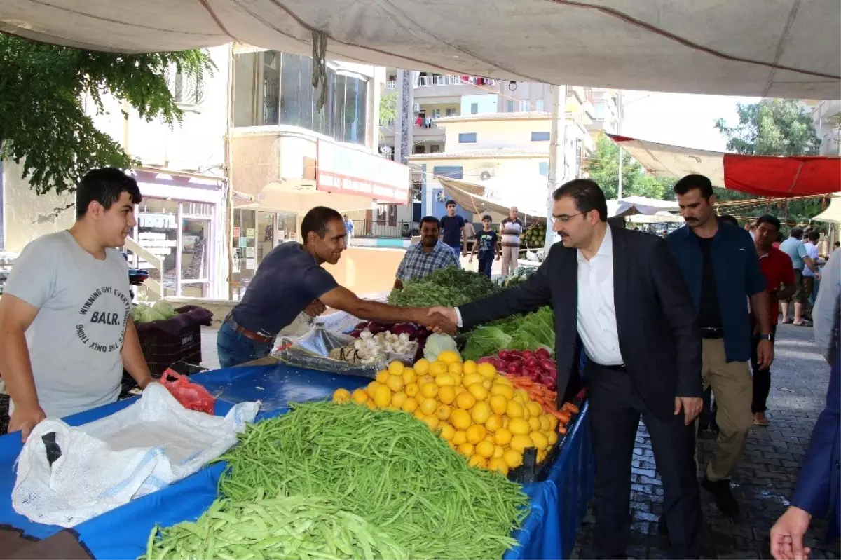 Canpolat pazarcı esnafı ile buluştu