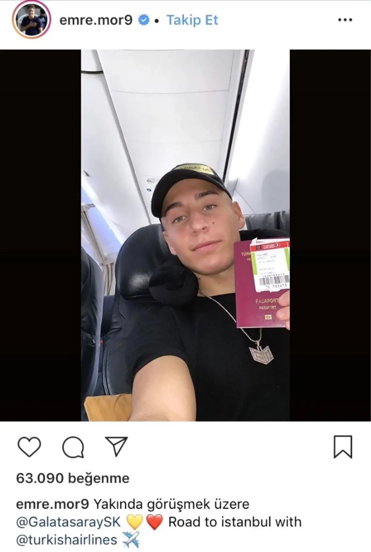 Emre Mor\'dan Galatasaray paylaşımı