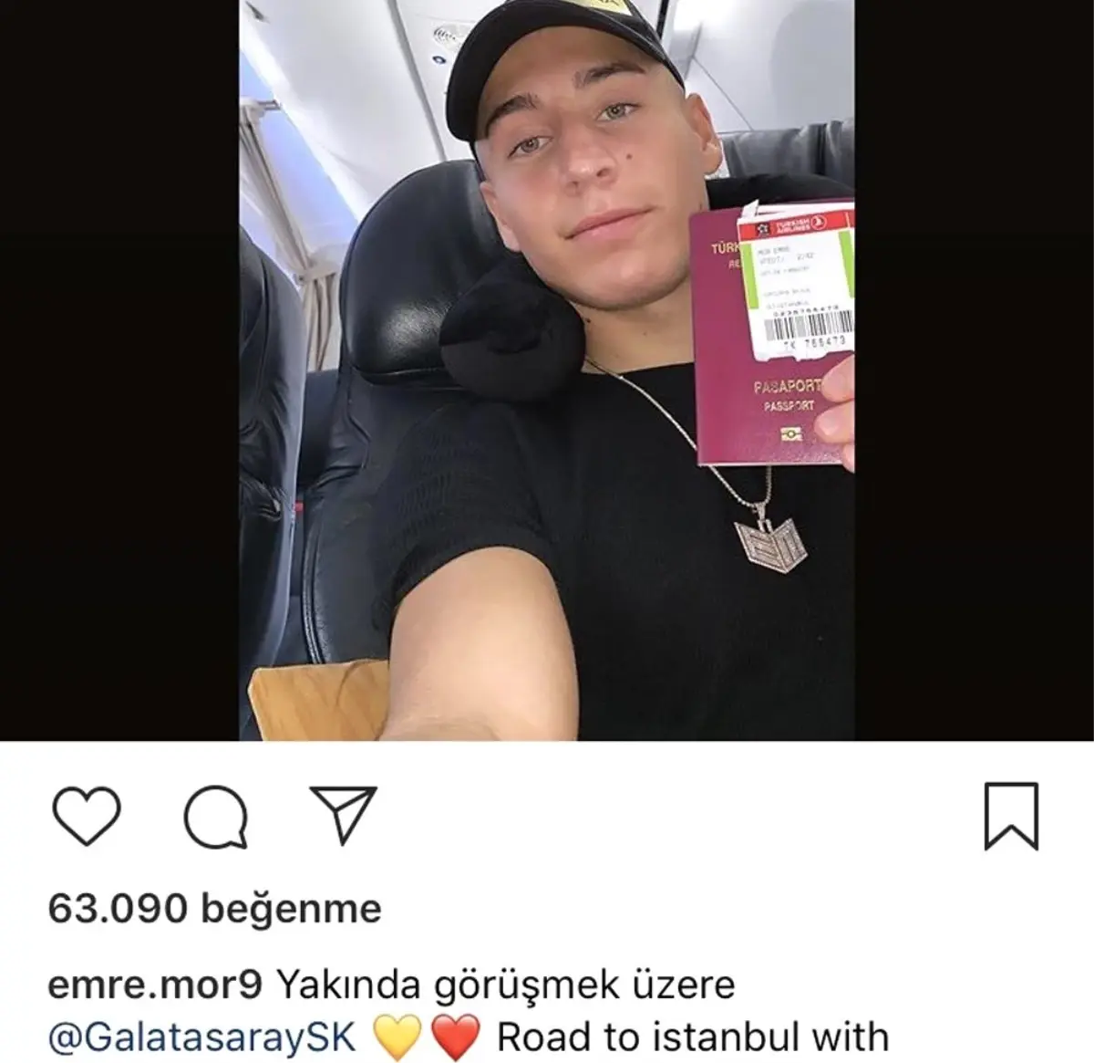 Emre Mor\'dan Galatasaray paylaşımı