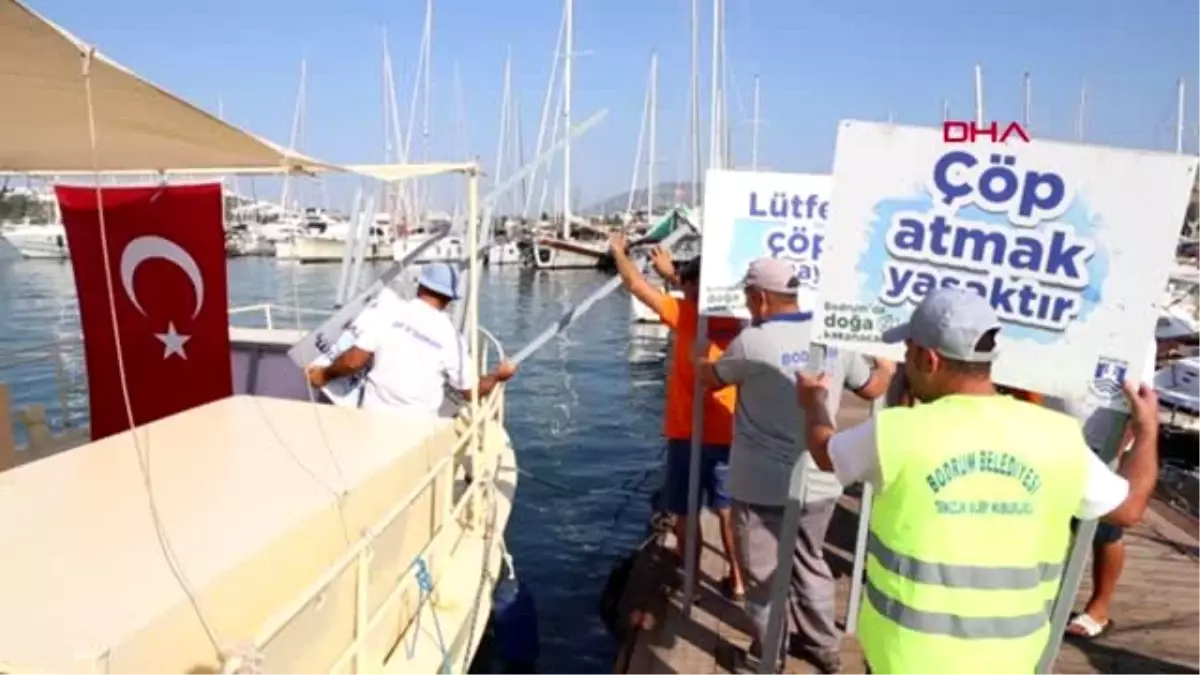 Hükümlüler Bodrum sahillerini temizledi