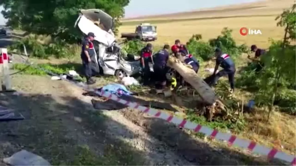 Kontrolünü kaybeden ticari araç ağaca çarptı: 3 ölü