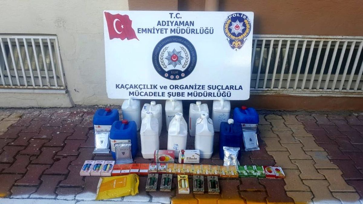 Adıyaman\'da kaçak nargile tütünü operasyonu