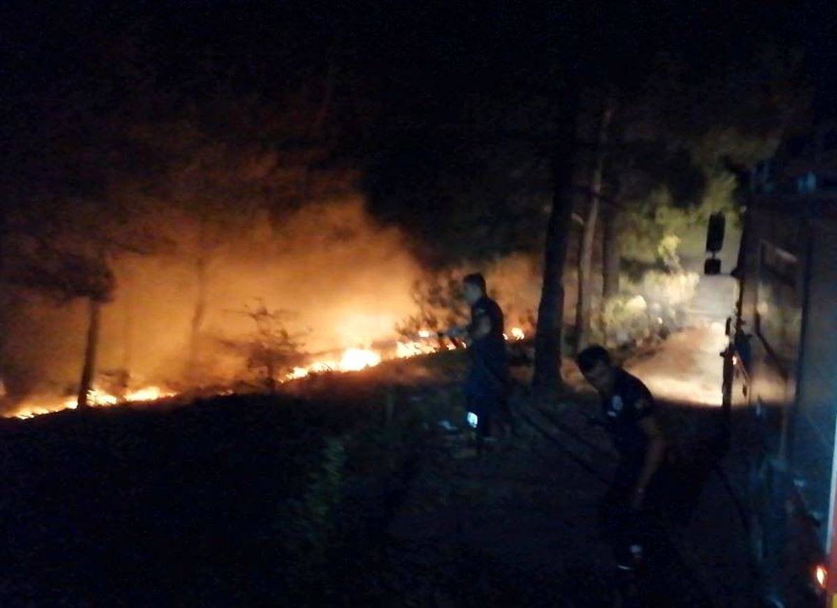 Amasya\'da örtü yangını: 1 dönüm alan kül oldu