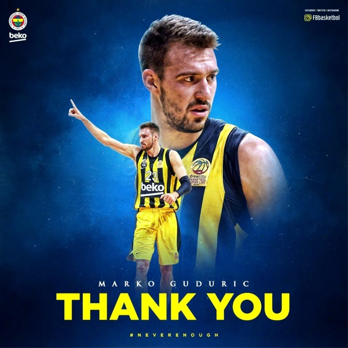 Fenerbahçe\'den Guduric\'e teşekkür