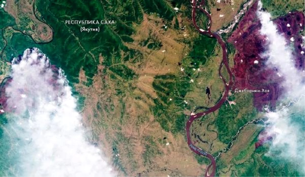 Sibirya\'daki orman yangının uydu görüntüsü yayınlandı