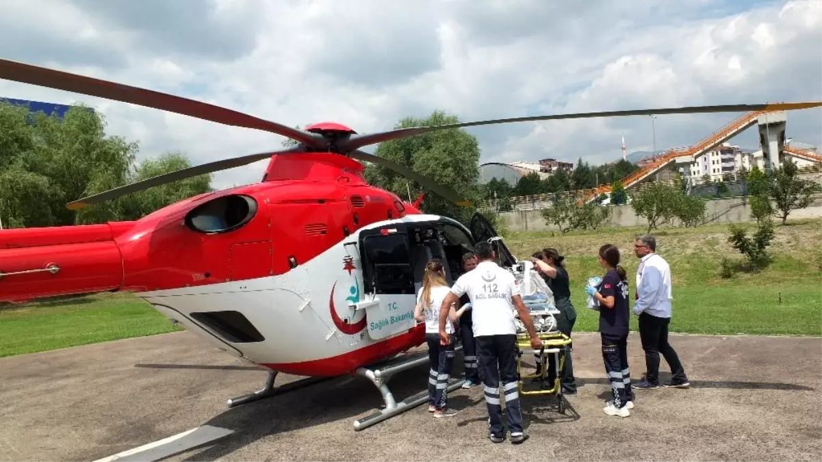 Hava ambulansı 14 günlük bebek için havalandı