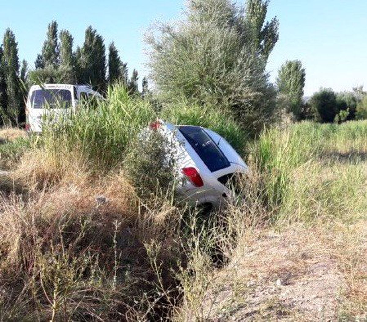 Kanala düşen otomobil sürücüsü yaralandı