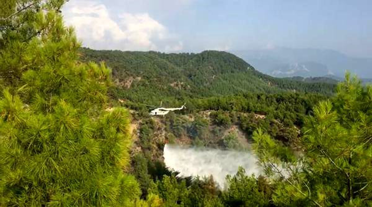 Bucak\'ta, 4 dönüm kızılçam ormanı yandı