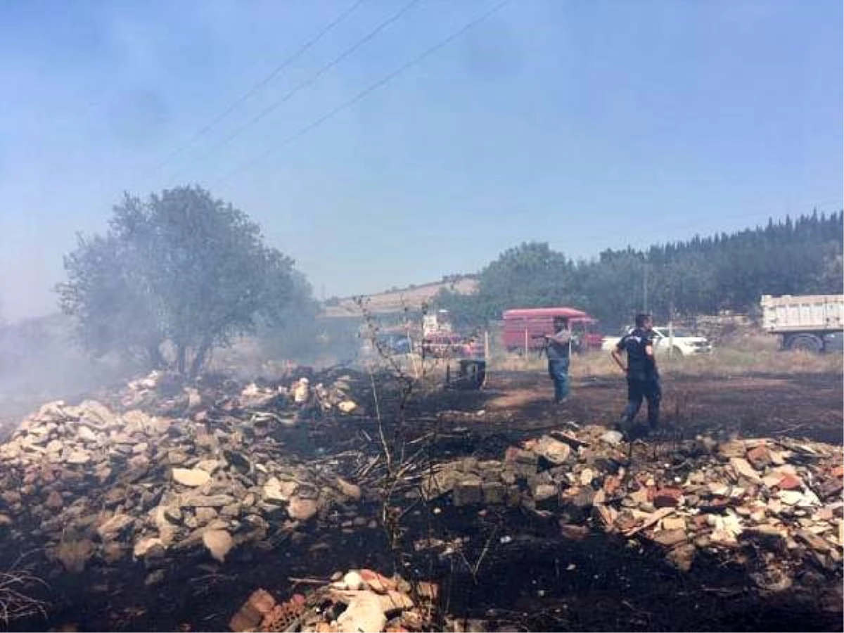 Turgutlu\'da 20 dönüm makilik alan yandı