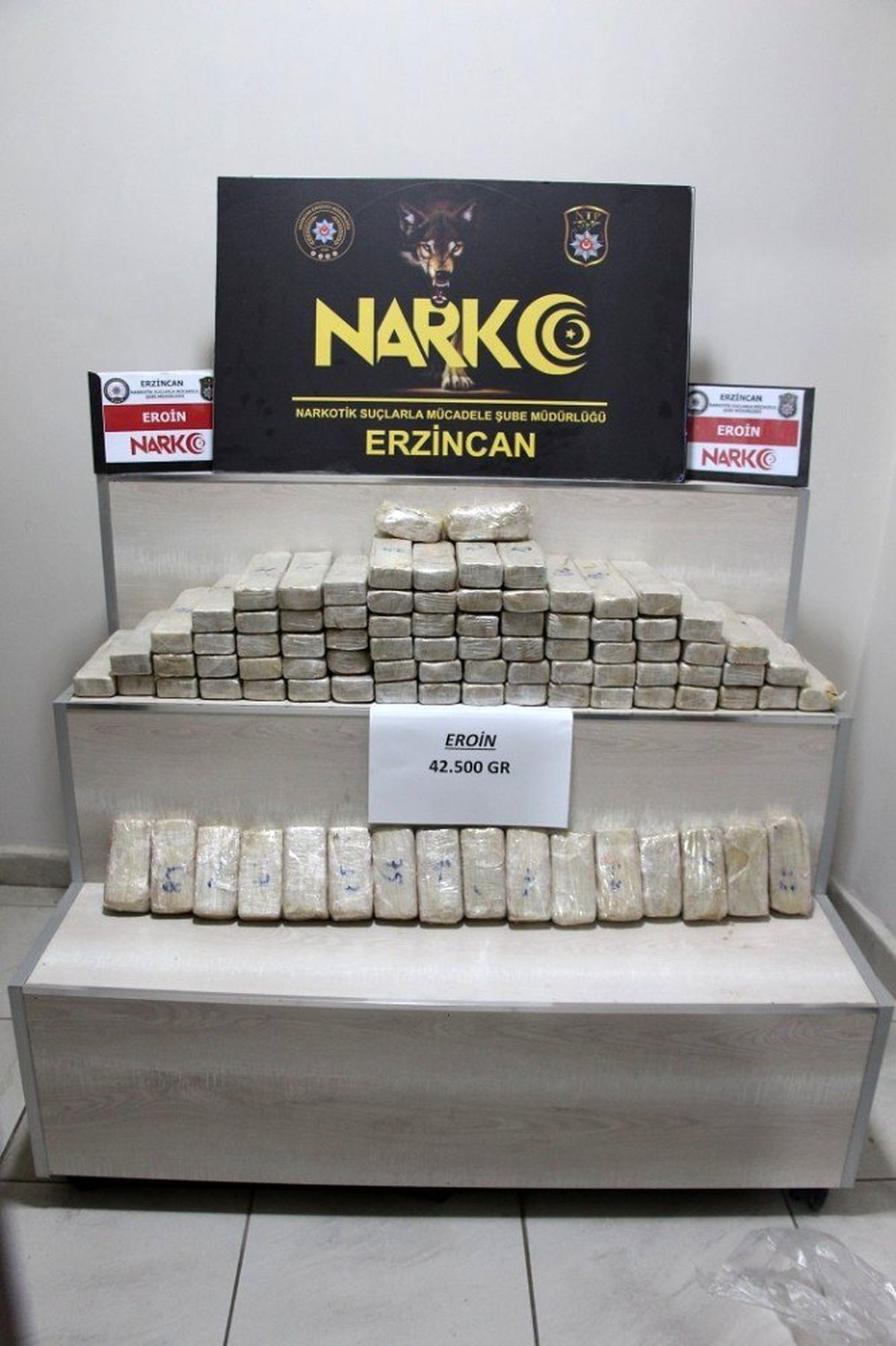 Erzincan\'da 42,5 kilogram eroin ele geçirildi