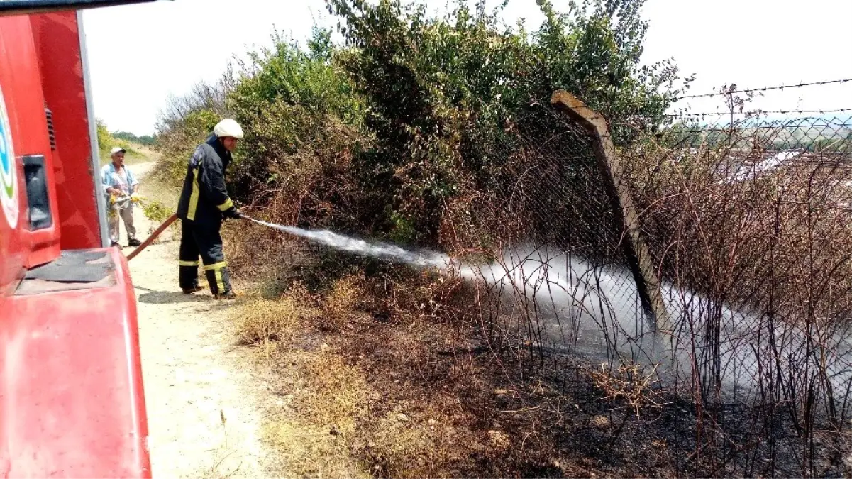 Eski fabrikaya yaklaşan yangın korkuttu