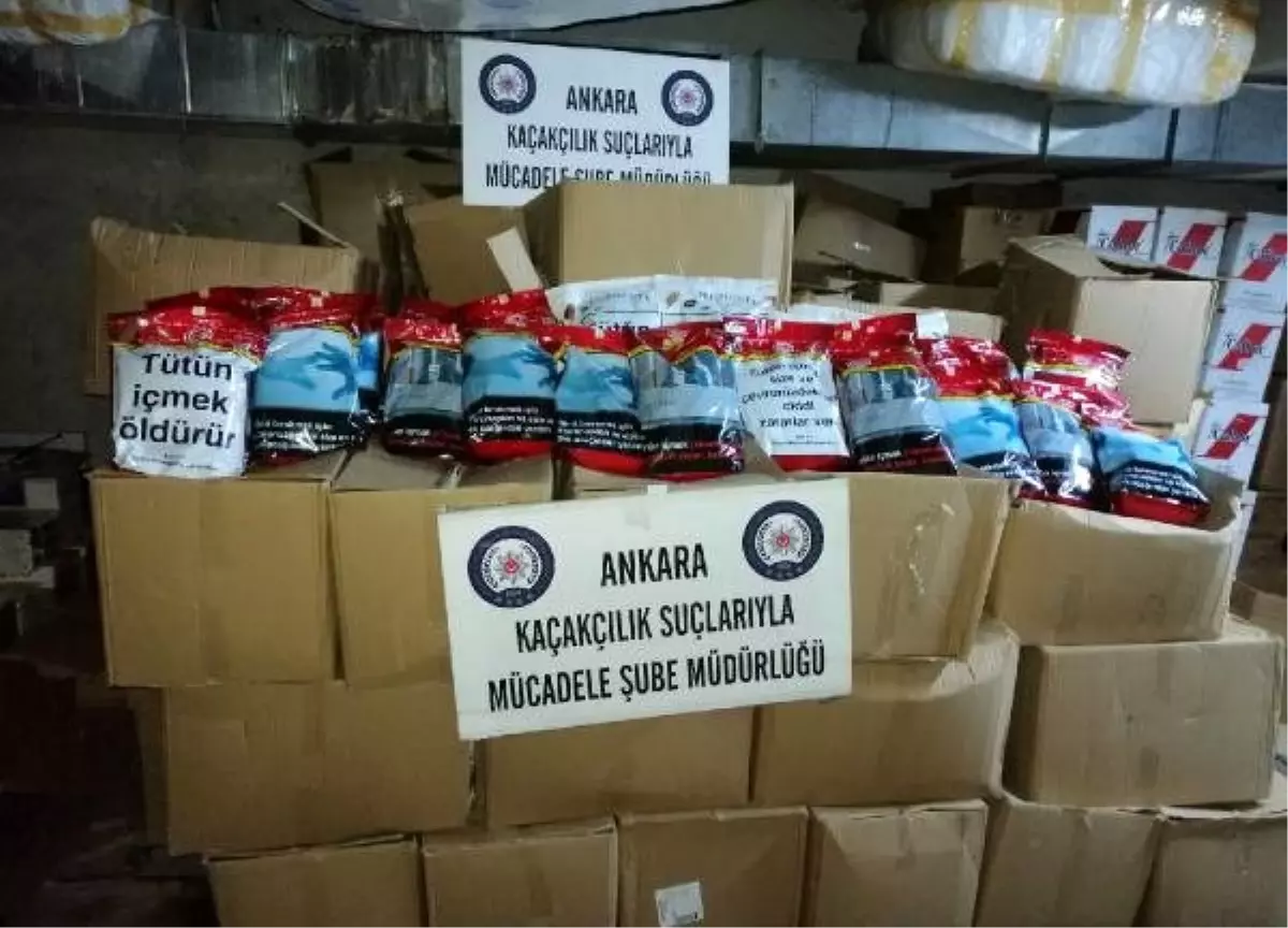 Ankara\'da 870 kilo kaçak tütün ele geçirildi