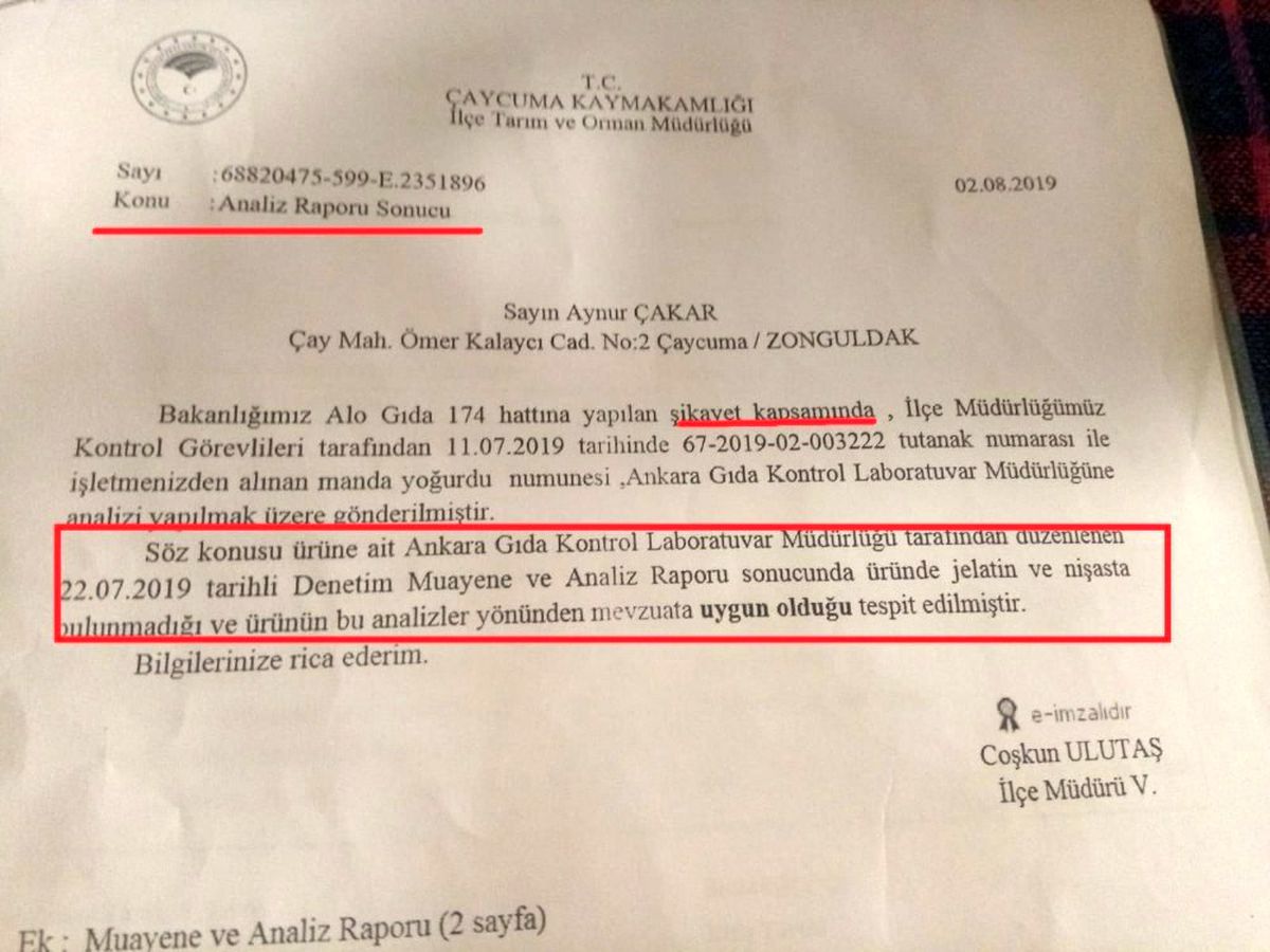 Çaycuma manda yoğurdu üreticisinden açıklama