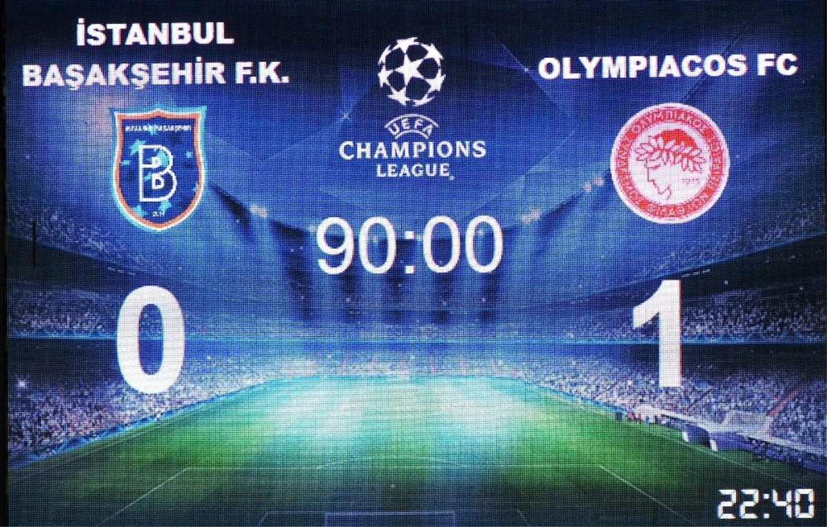 UEFA Şampiyonlar Ligi: Medipol Başakşehir: 0 - Olympiakos: 1 (Maç sonucu)