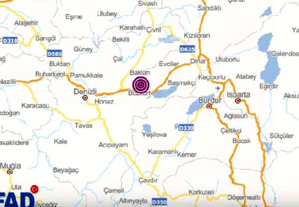 Denizli\'de 6, 0 büyüklüğünde deprem (1)