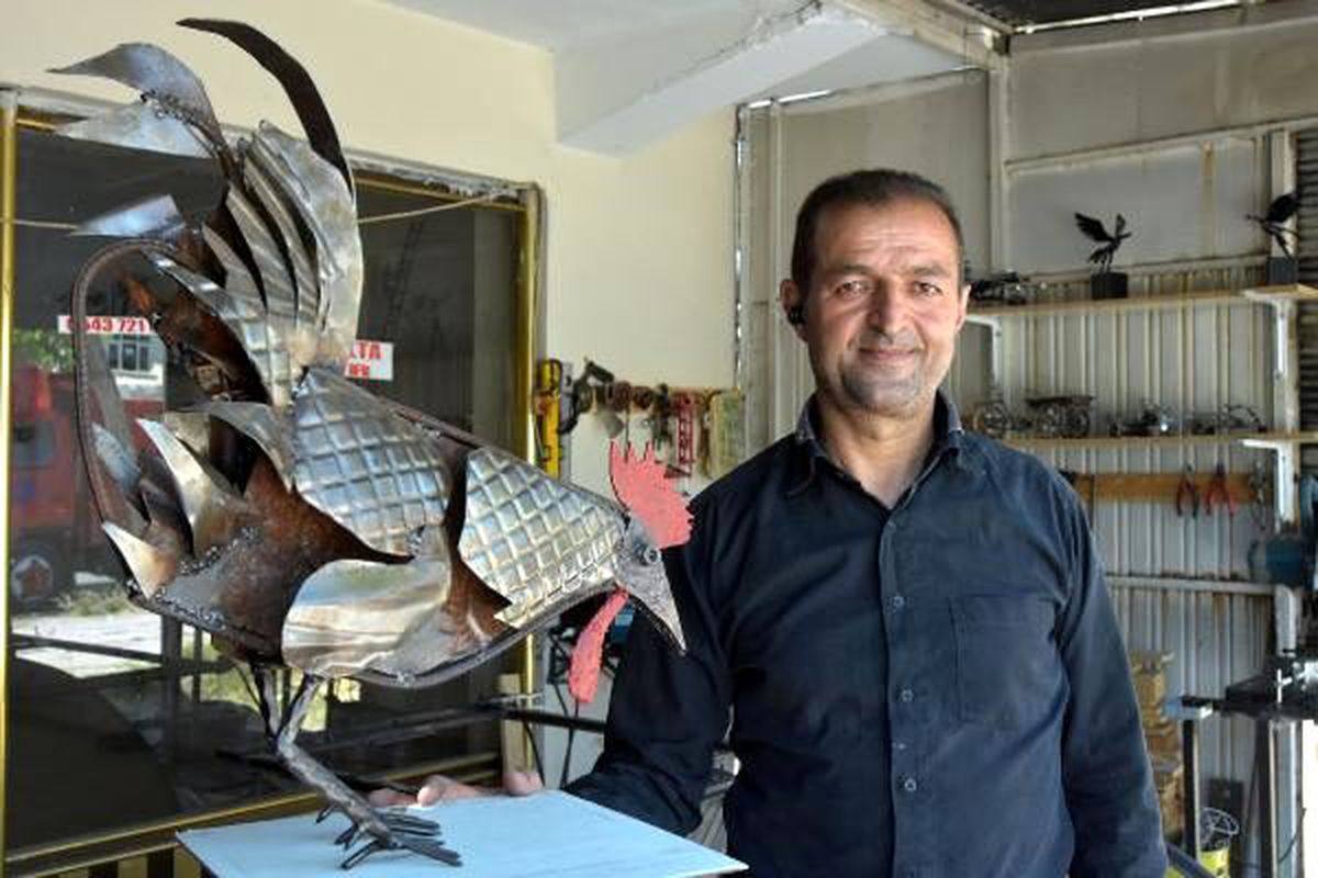 Kaynak ustasından sanat eseri