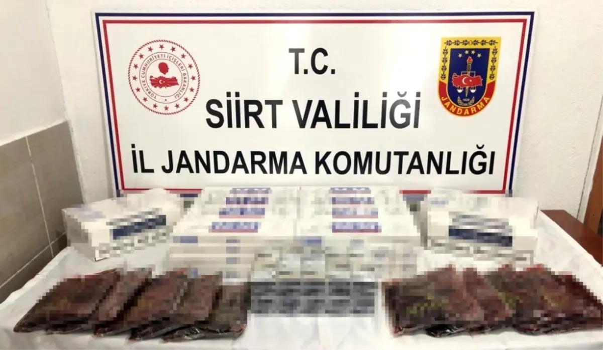 Siirt\'te 510 paket kaçak sigara ve 10 kilogram kaçak nargile tütünü ele geçirildi