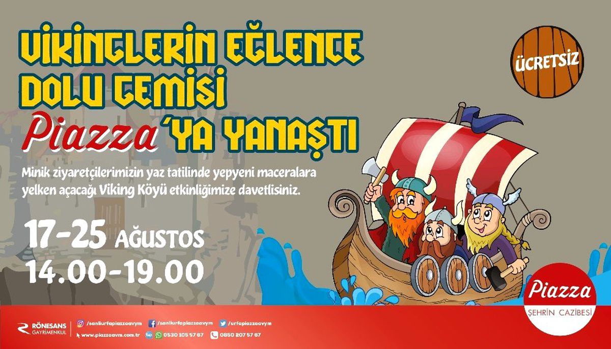 Vikingler\'in gemisi Piazza\'ya yelken açtı