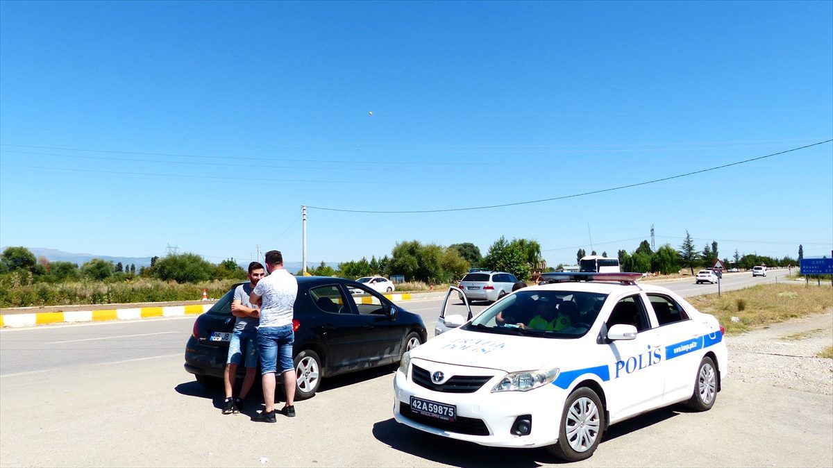 Konya-Antalya kara yolunda trafik yoğunluğu