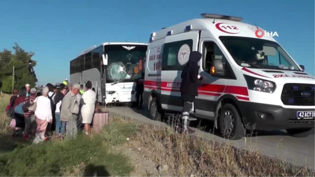 Tur otobüsü bariyerlere çarptı: 5 yaralı