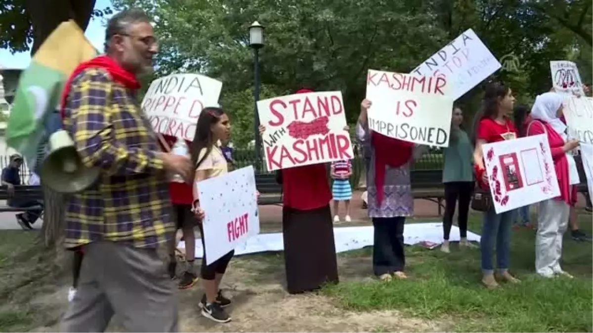 Beyaz Saray önünde Keşmir protestosu