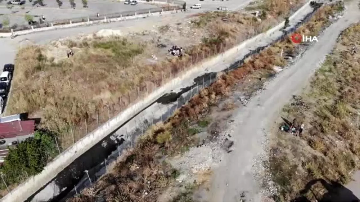 Kaçak kurban kesim manzaraları havadan görüntülendi