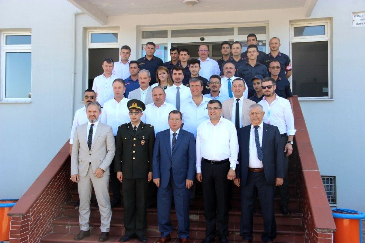 Çan protokolü bayramda bir araya geldi