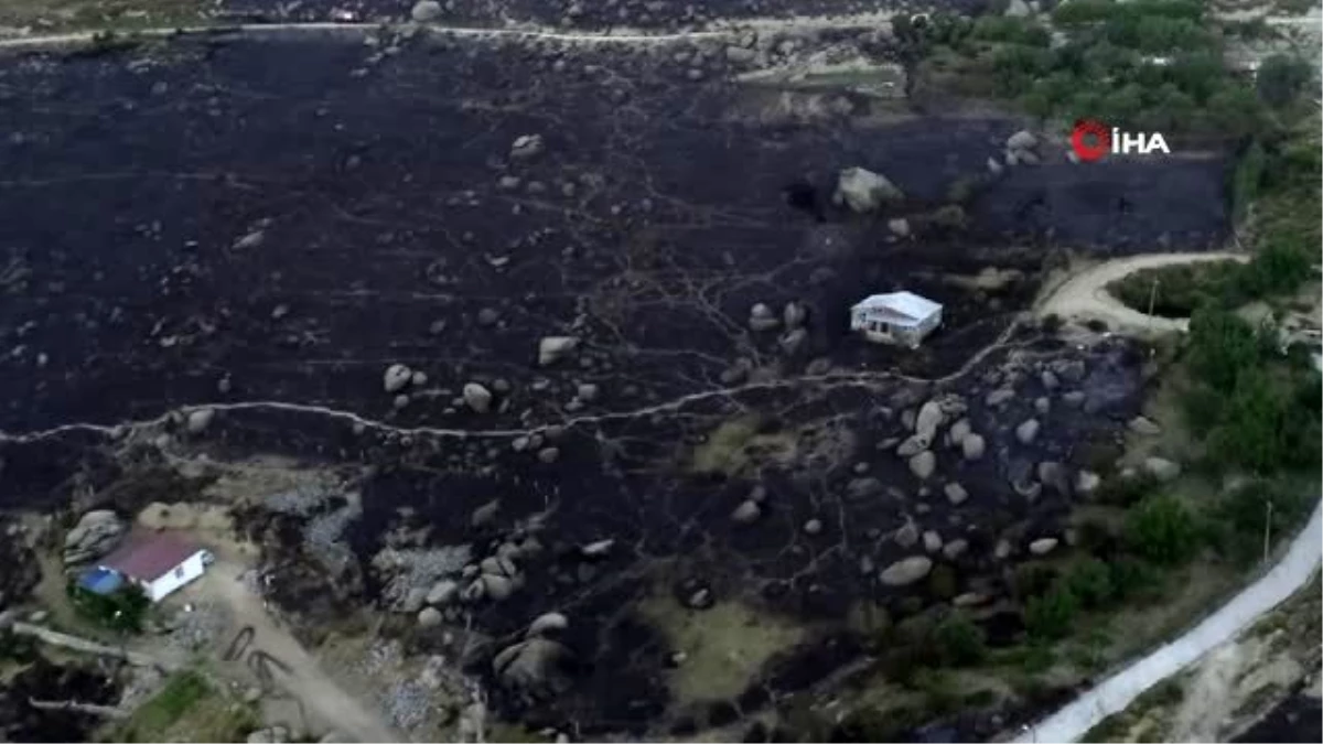 11 saatte kontrol altına alınan orman yangınından sonra bölgeden ilk görüntüler