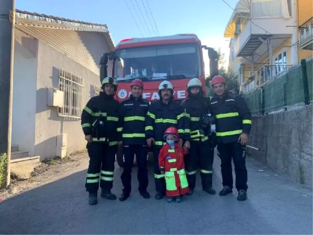 Lösemi hastası Ahmet\'in itfaiyecilik hayali gerçekleşti