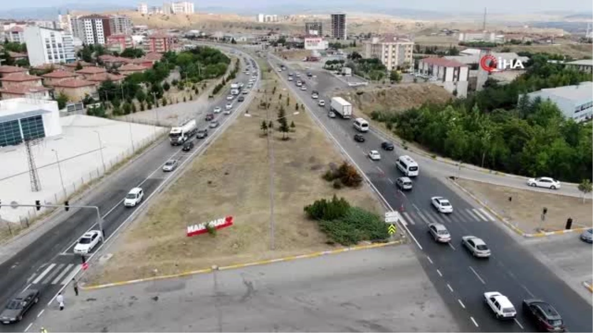 Otobüs yangınlarından sonra sıklaştırılan denetimler havadan görüntülendi