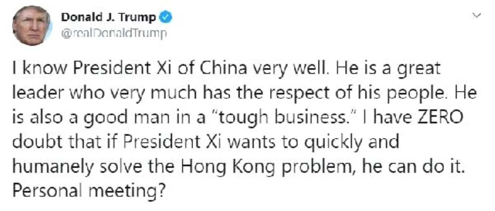 Trump\'tan Çin Devlet Başkanı\'na \'Hong Kong\' mesajı