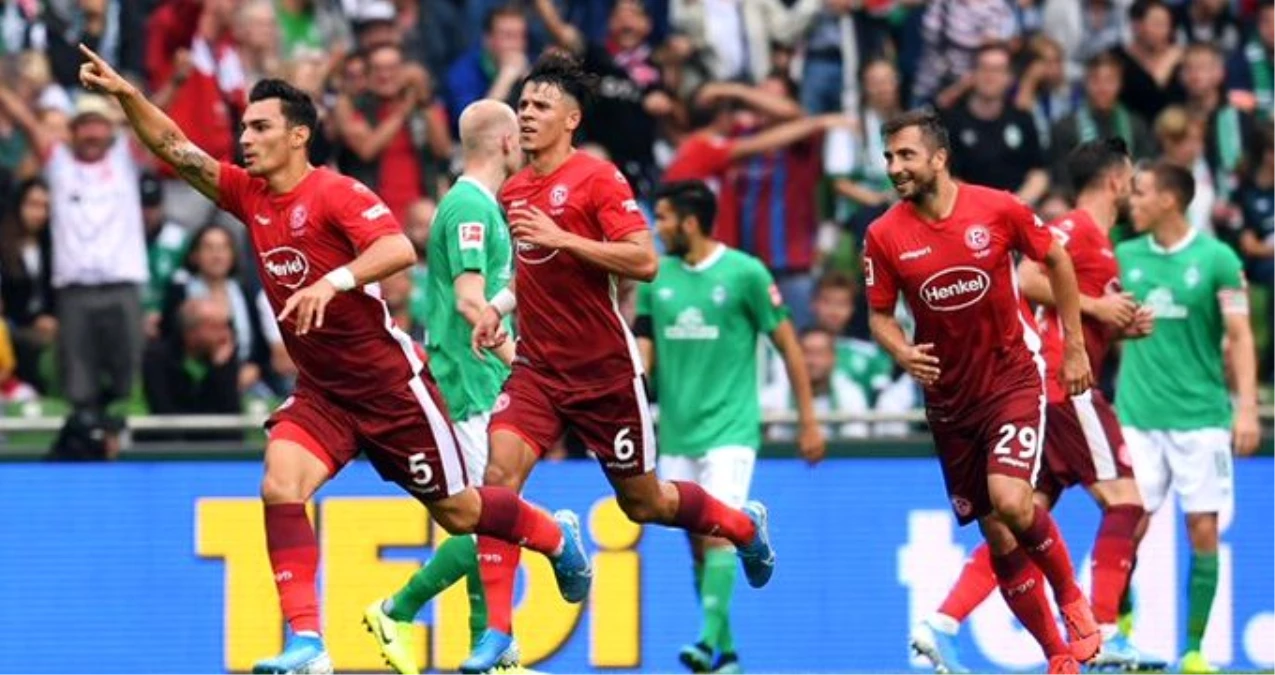 Kaan Ayhan ve Kenan Karaman\'ın gol attığı maçta Düsseldorf, Werder Bremen\'i mağlup etti