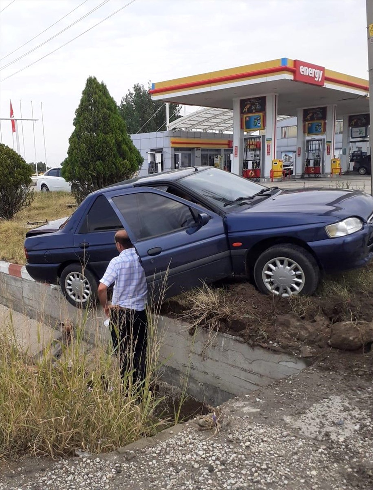 Edirne\'deki trafik kazası güvenlik kamerasında