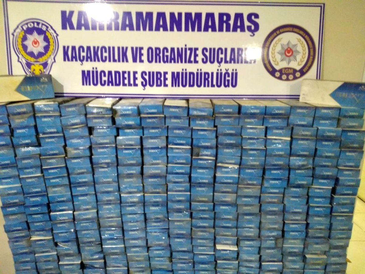 Kahramanmaraş\'ta 5 bin 800 paket kaçak sigara ele geçirildi