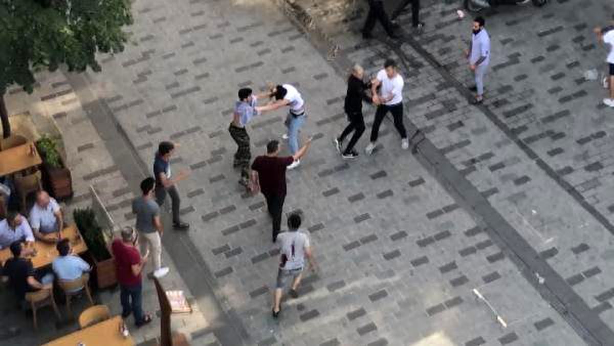 Taksim\'i karıştıran kavga