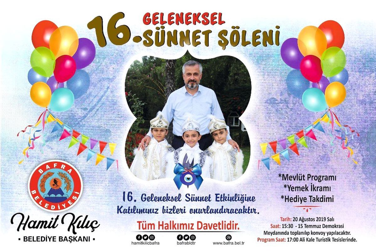 Bafra 16. Sünnet Şöleni başlıyor