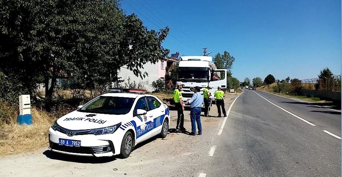 Malkara polisinden tonaj denetimi