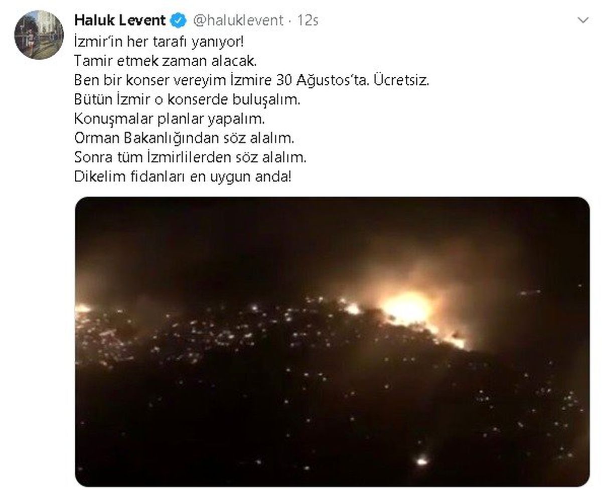 Haluk Levent\'in \'ağaç kampanyasına\' Soyer\'den destek