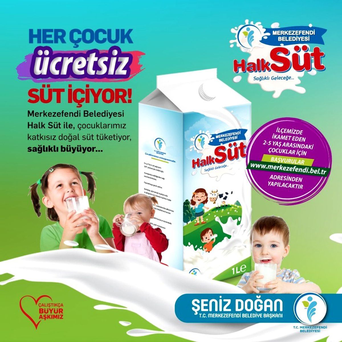 Merkezefendi Belediyesi\'nin \'Halk Süt\' projesi hayata geçiriliyor