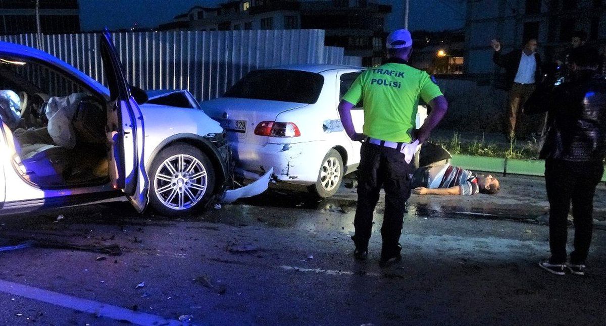 Müşteri olarak gittiği gece kulübünün şoförü ile kafa kafaya çarpıştı, olay yerinden kaçtı