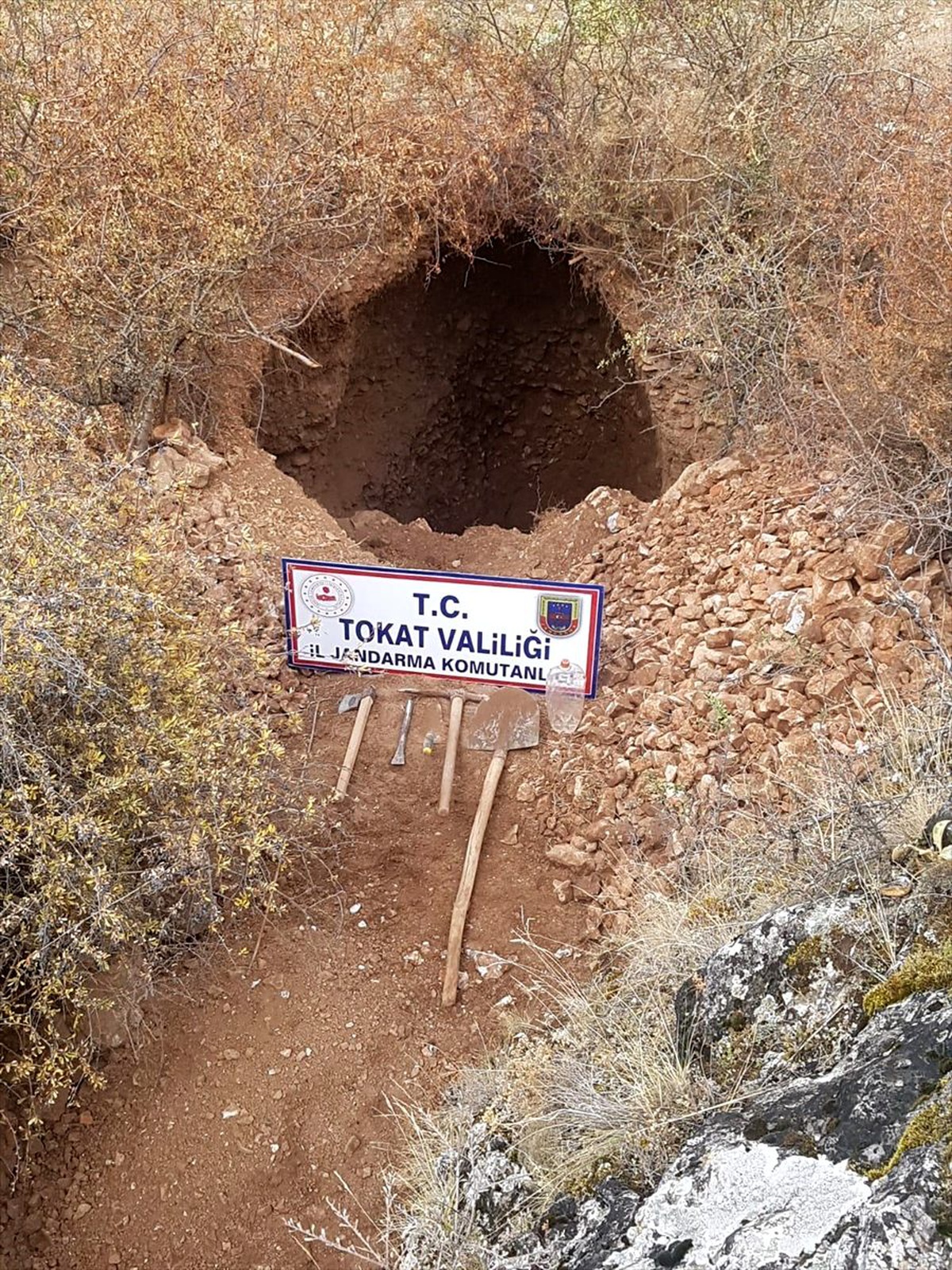 Tokat\'ta kaçak kazı yapan kişi suçüstü yakalandı