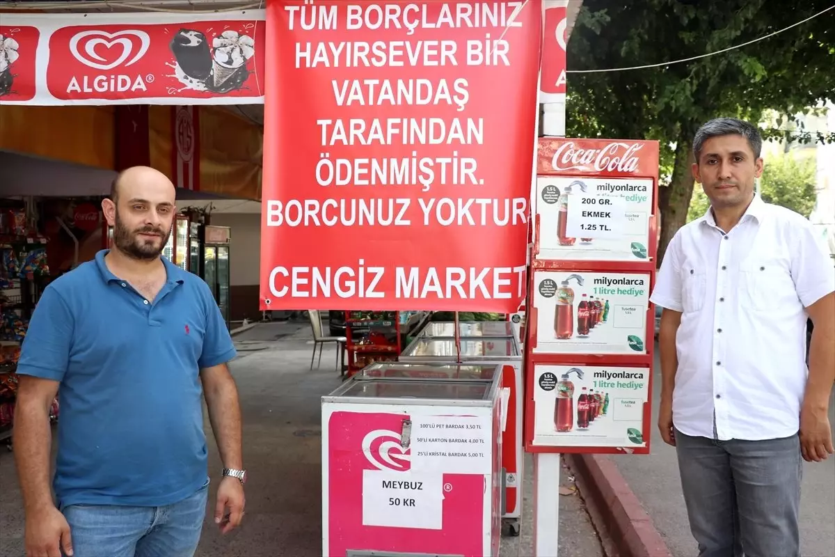 "Hayırsever tarafından ödenmiştir borcunuz yoktur"