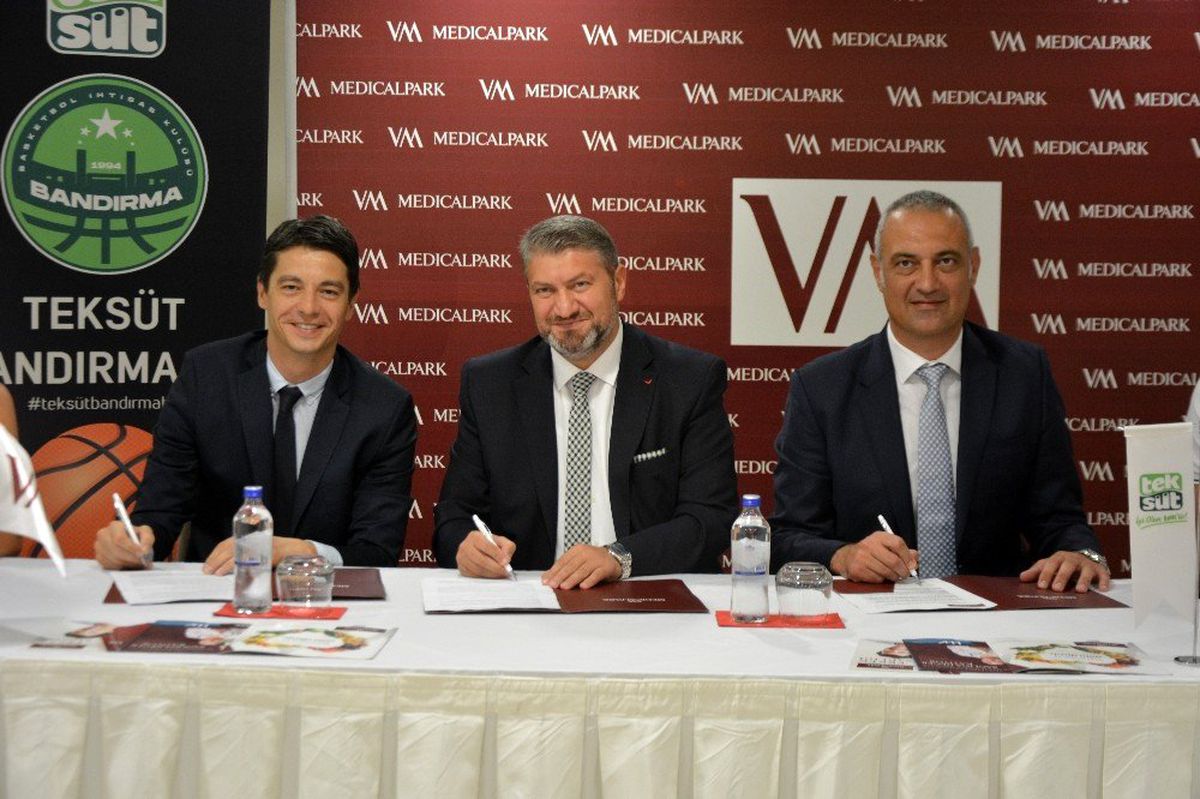 Teksüt Bandırma BK\'nın sağlık sponsoru VM Medical Park Bursa oldu